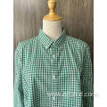 Good selling 100% cotton long sleeve plaid shirt